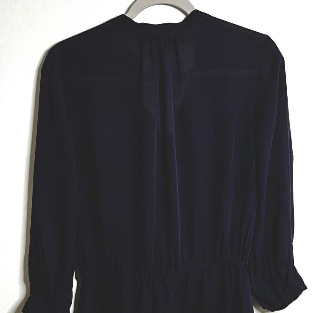 Aritzia Babaton Bennett Navy 100% Silk Dress Size M - Picture 7 of 7